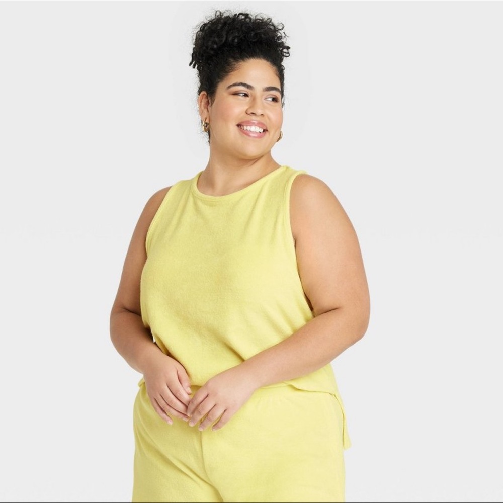 Women’s Terry Plus Size Tank Top - A New Day